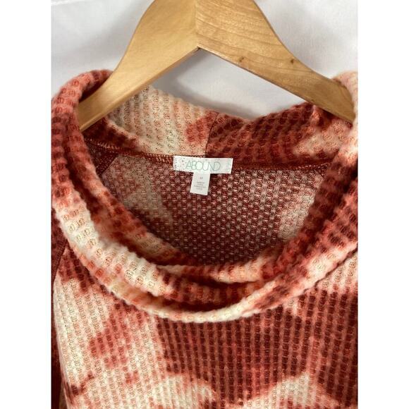 NWOT Abound Tie Dye cowl Neck long top XS - Picture 2 of 4